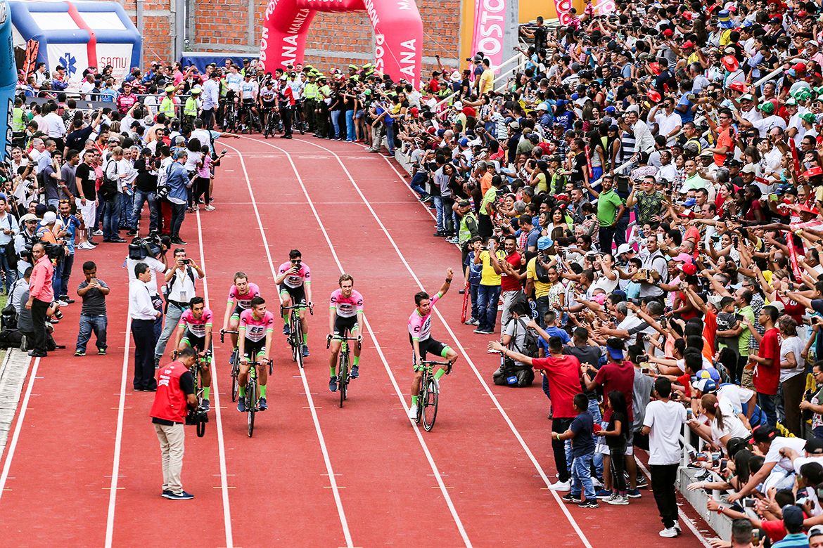 Rigoberto Uran (Education First-Drapac) is a hugely popular figure in Colombia.