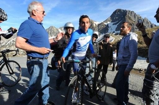 After six hours on the bike, Contador reached the top of the Tourmalet