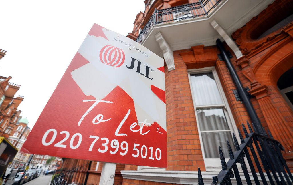 A &#039;to let&#039; sign outside a home in the Chelsea area of London where rents have soared since Covid (image: Chris Ratcliffe/Bloomberg via Getty Images)