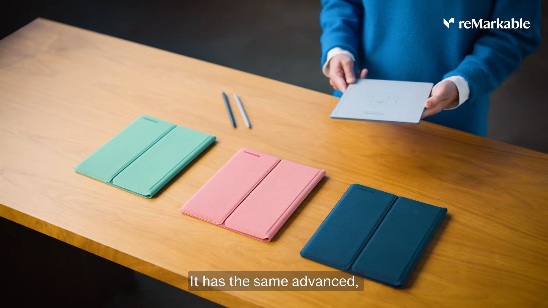 The three folio cover colorways for the new reMarkable Paper Pure
