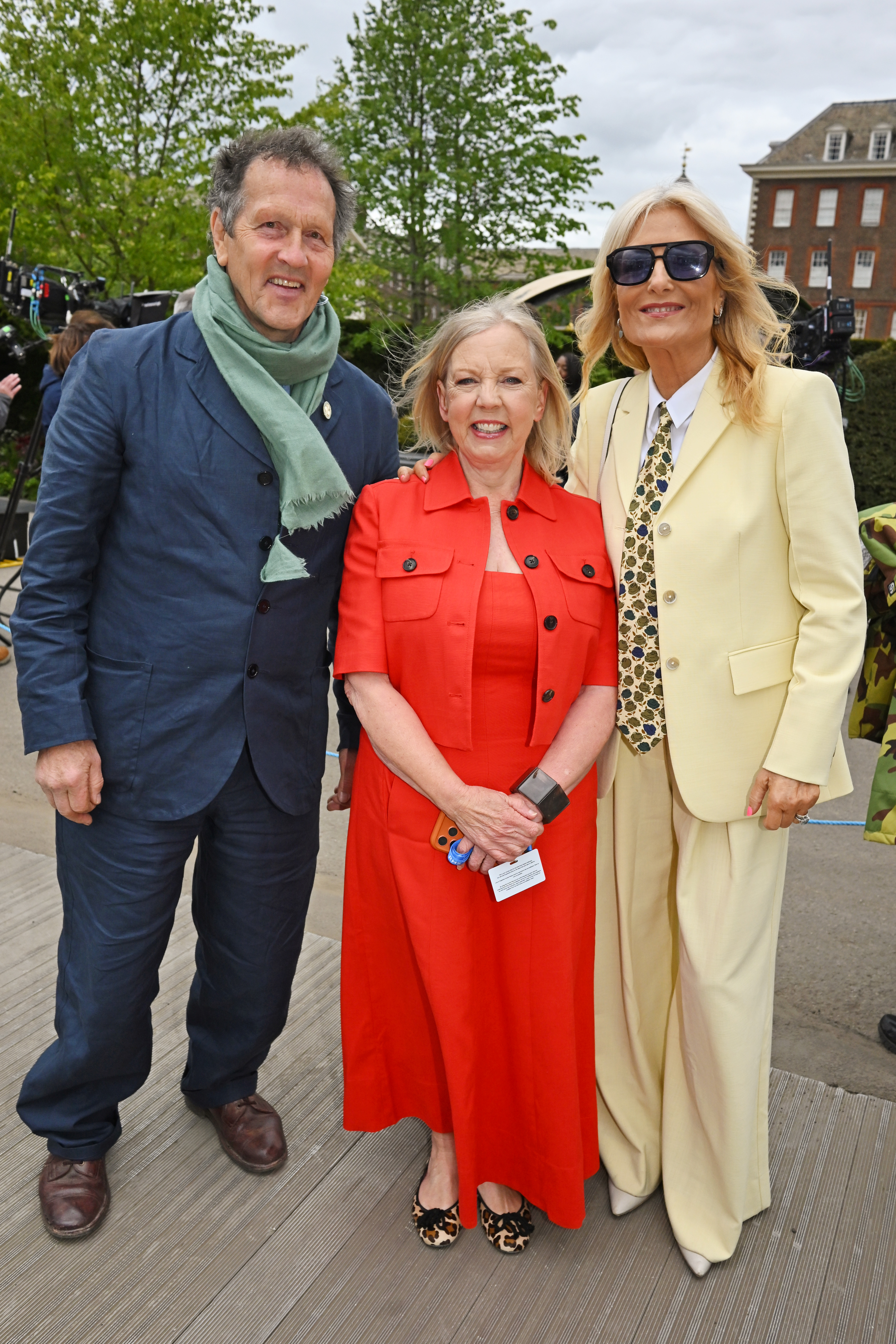 Monty Don, Deborah Meaden and Gaby Roslin attend The Boodles Garden designed by Catherine MacDonald of Landform Consultants at the RHS Chelsea Flower Show 2026 on May 18, 2026