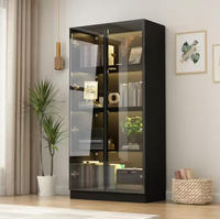 Fufu & Gaga Black Wood Display Cabinet