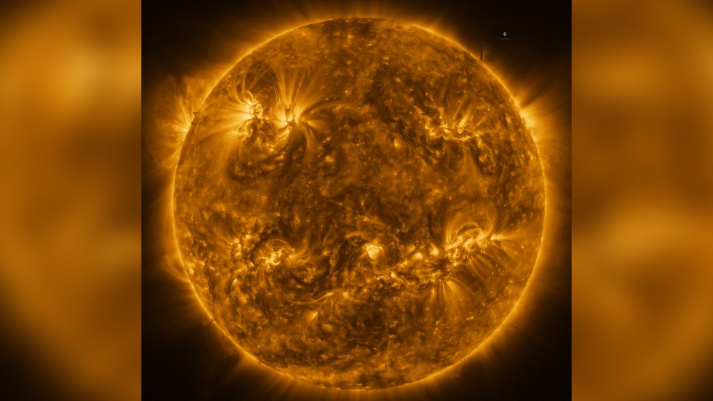 A composite image of the sun