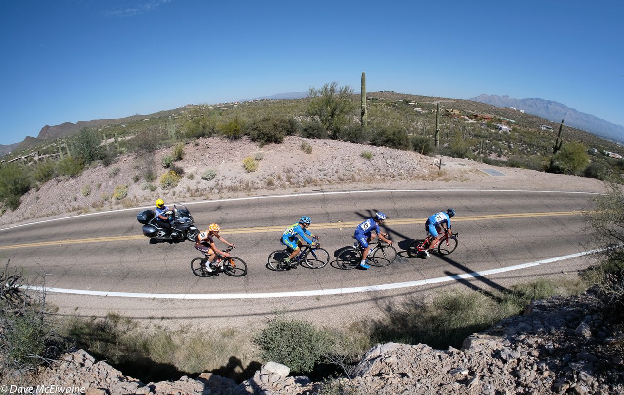 Elliot Lewis leading the breakaway