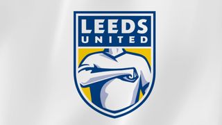 Leeds United logo redesign shows a player holding a fist against their chest