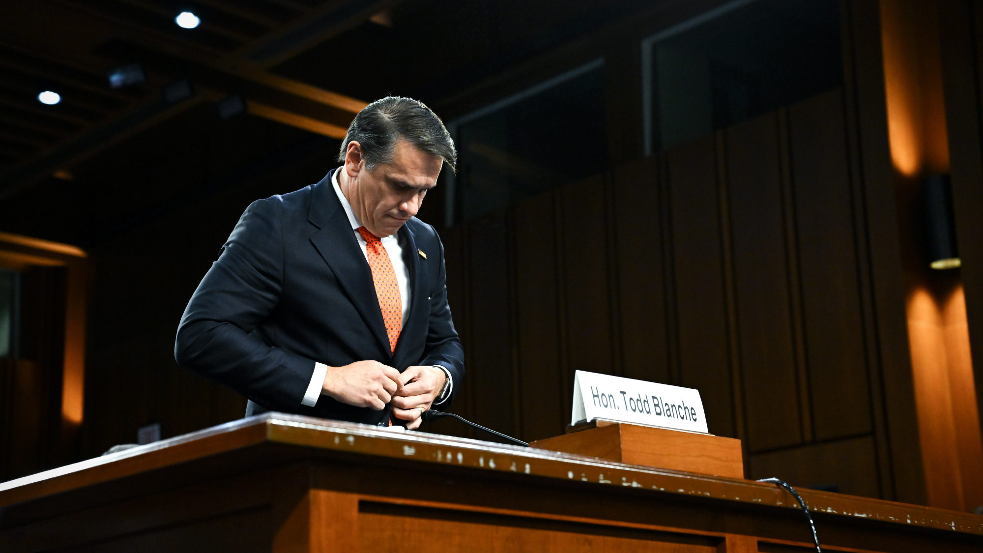 Attorney General Todd Blanche in confirmation hearing