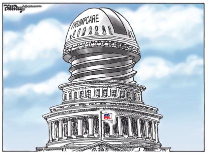 Political cartoon U.S. GOP health care AHCA Congress