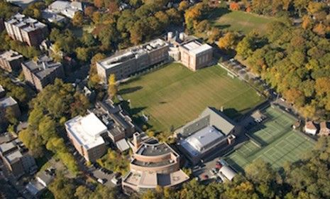 An aerial view of the Horace Mann School in New York City