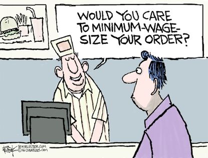 Editorial Cartoon U.S. Minimum Wage