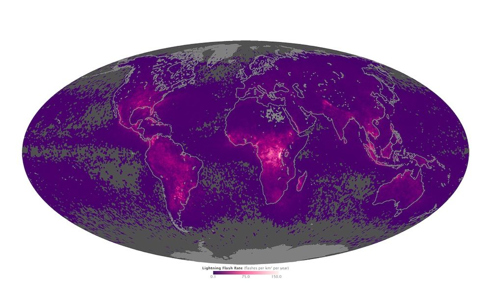 Map of Lightning Strikes