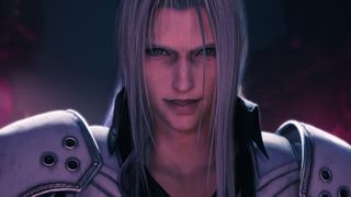 Sephiroth looks meancing in Final Fantasy 7 Revelation, with his iconic silver hair framing a smirk
