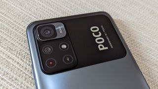 Xiaomi Poco M4 Pro 5G rear camera module.