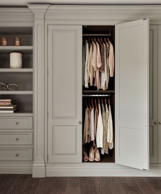 bespoke wardrobes with double hanging rails