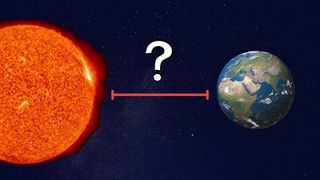 An astronomical unit describes the distance between earth and the sun.