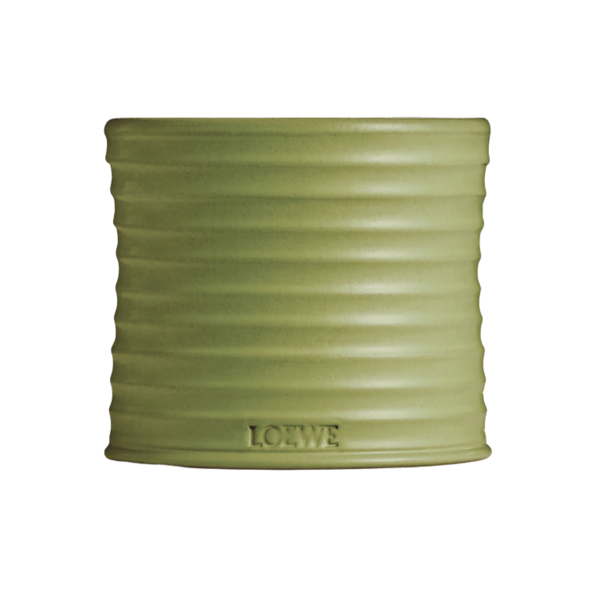One of the best summer candles, the Loewe Pistacho Candle on a white background