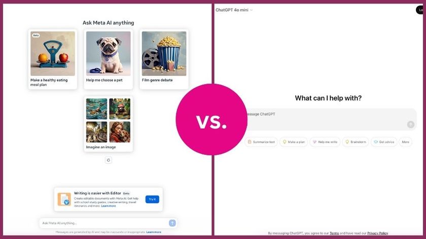 Meta AI vs. ChatGPT