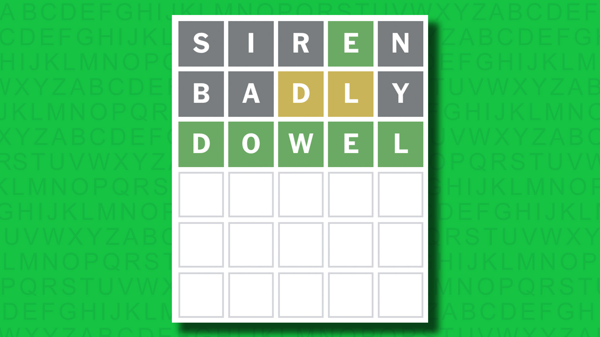 NYT Wordle answer for game 1422 on a green background
