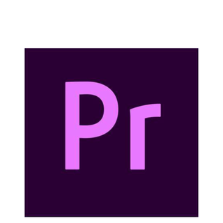 Adobe Premiere Pro logo on a white background