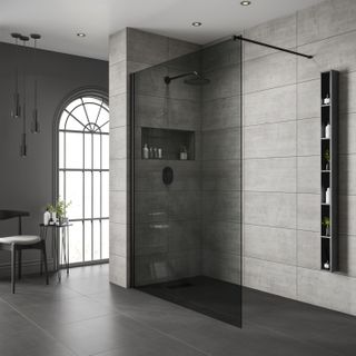 Semi-Frameless Wet Room Glass Screens With Clear Glass