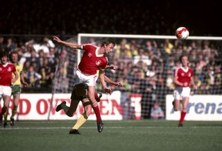 John McGovern in action for Nottingham Forest against Norwich City in 1979.