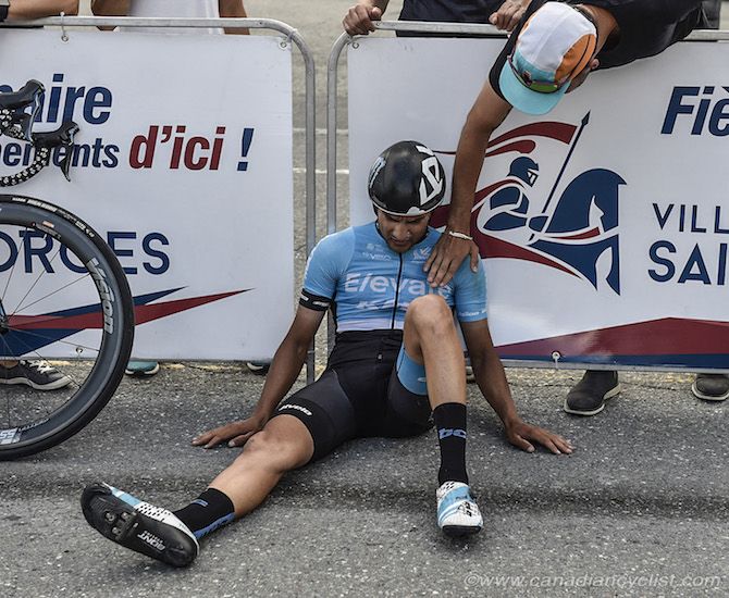 James Piccoli (Elevate KHS Pro Cycling) collapses