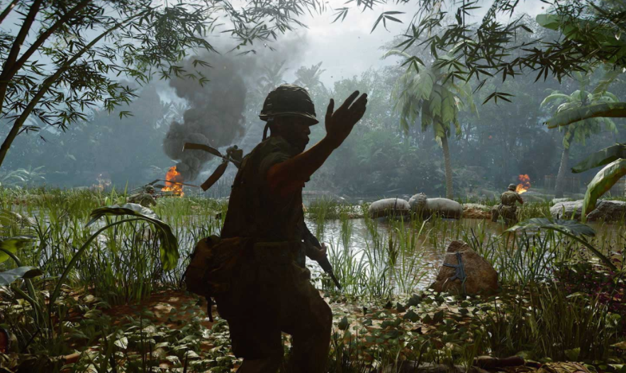 A soldier beckoning players towards a premium battle pass.