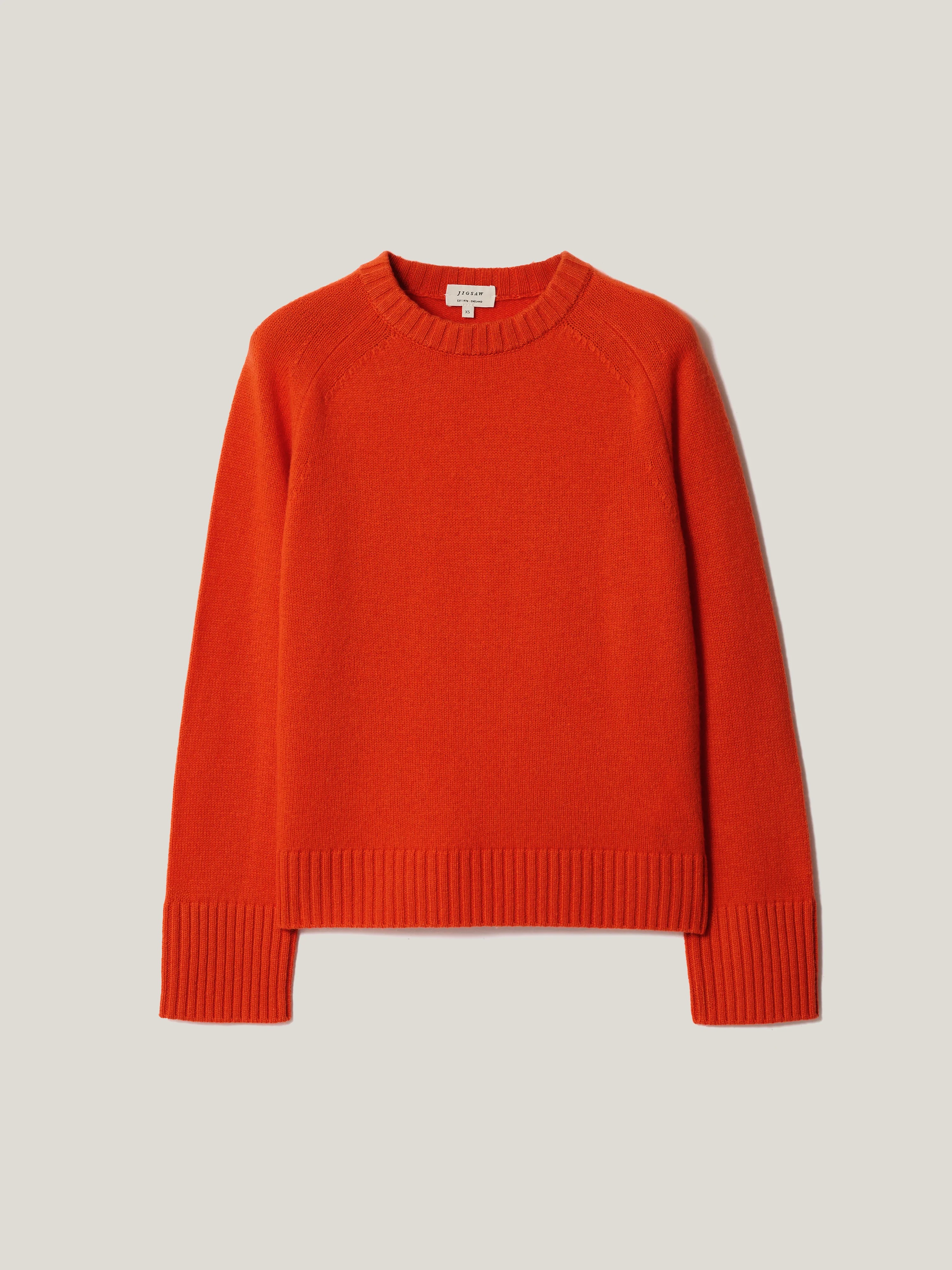 Wool Cashmere Saddle Jumper | Orange