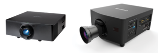 Left to right: HS Series 1DLP, M 4K15 RGB pure laser projector