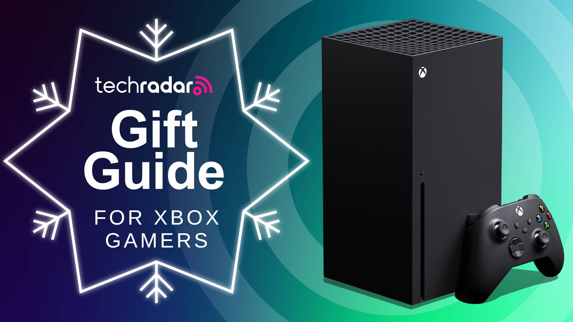 Gift guide art work for a page on the best Christmas gifts for Xbox gamers