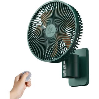 LEMOISTAR 8 Inch Small Wall Mounted Fan with Remote Contro