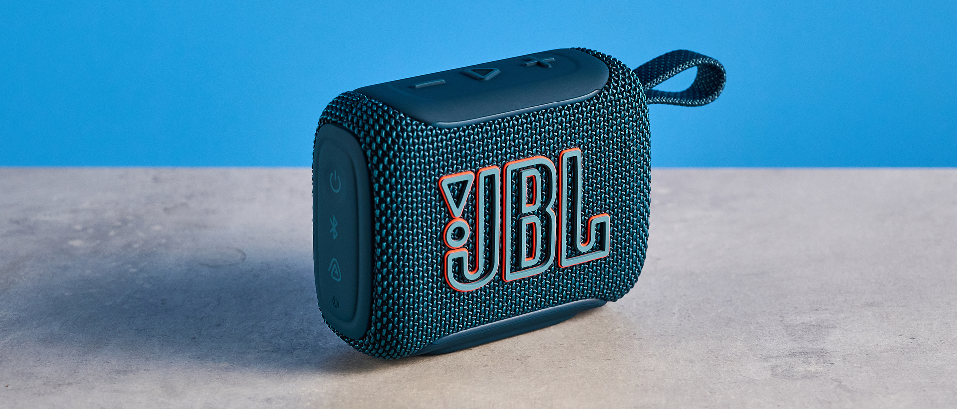 JBL Go 5 Bluetooth speaker in blue