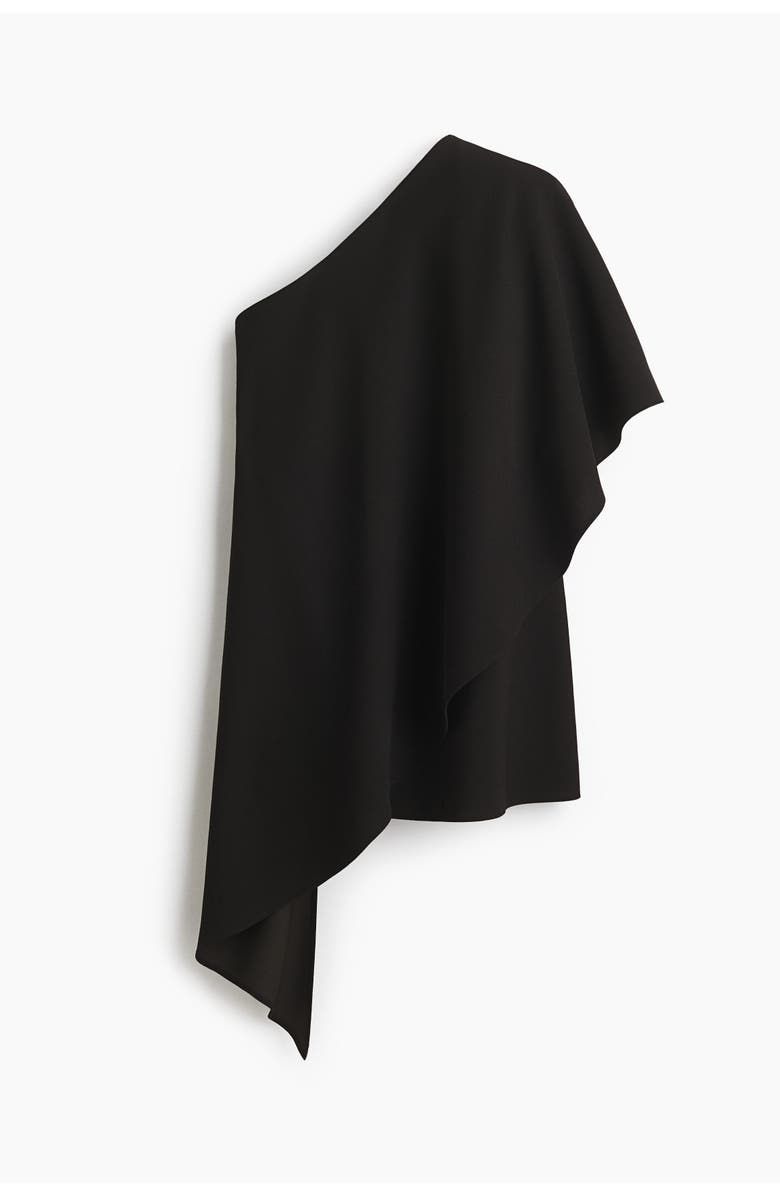 One-Shoulder Cape Top