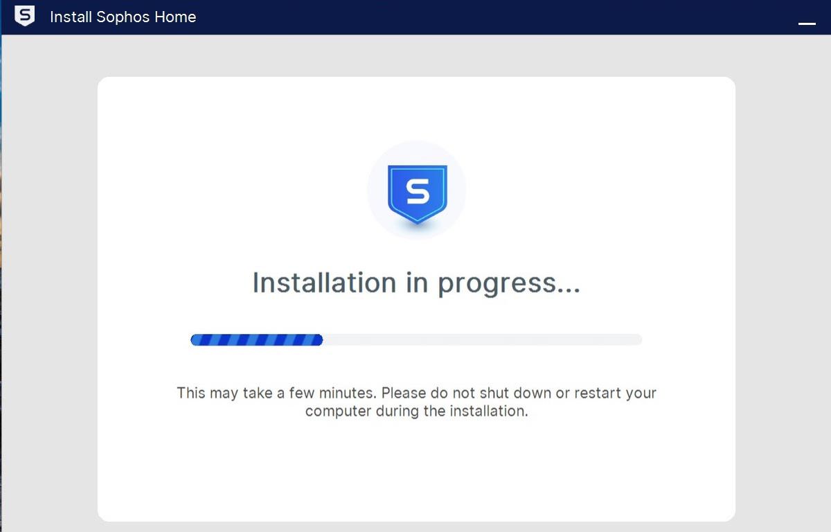 Sophos Home Premium installation process