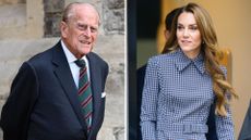 A composite of a picture of Prince Philip and a picture of the Princess of Wales