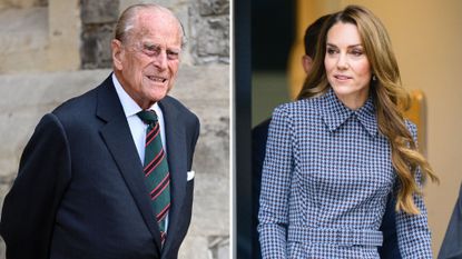 A composite of a picture of Prince Philip and a picture of the Princess of Wales