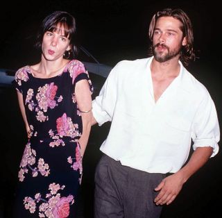With Brad Pitt in 1992