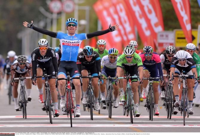 Tyler Farrar (Garmin-Sharp) wins stage 3 of the Tour of Beijing