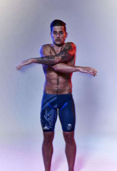 Swimmer Chris Walker-Hebborn wears Team GB Rio 2016 jammers