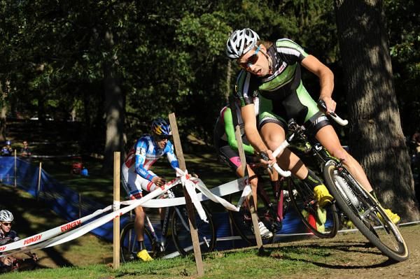 Jamey Driscoll puts on the pressure early in the race.