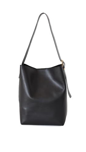 Madewell Women's the Essential Bucket Tote in Leather, True Black, One Size