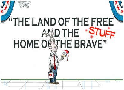 Political Cartoon Land Of The Free Stuff Democrats