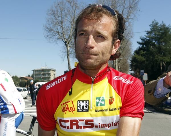 Michele Scarponi (Androni Giocattoli) after the finish.