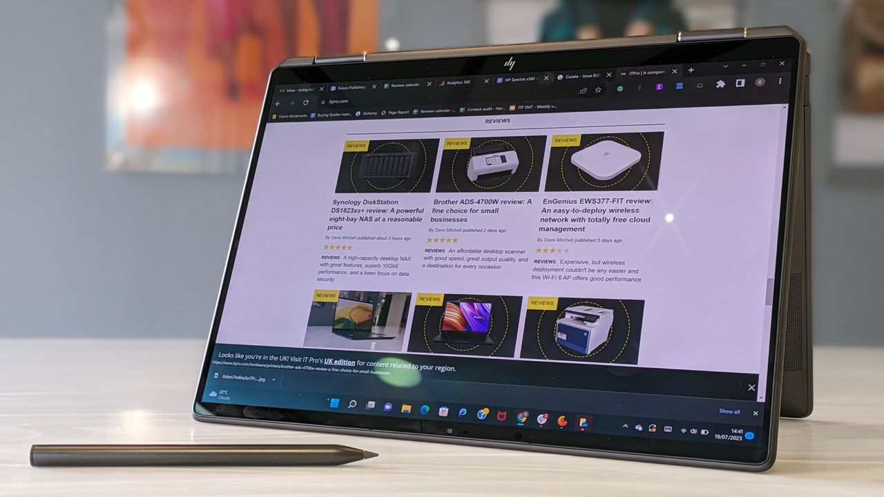 The HP Spectre x360 display