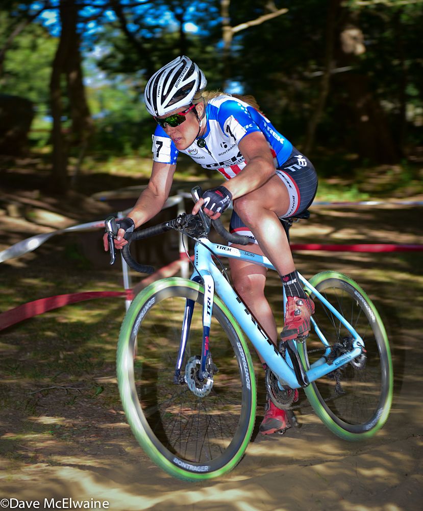 USA Champion Katie Compton (Trek Factory Racing) took the lead and never looked back