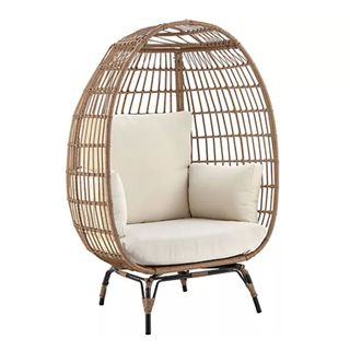 Spezia Freestanding Steel and Rattan Outdoor Egg Chair