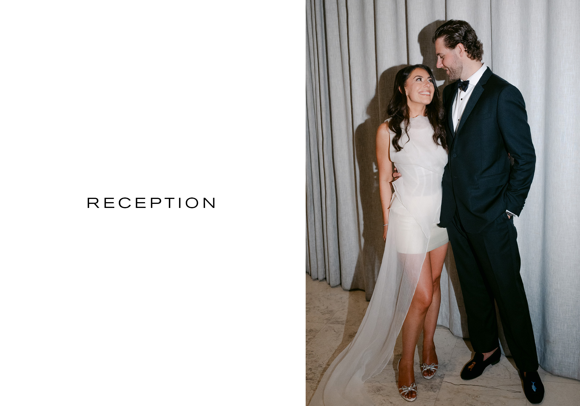 Kelli Orihuela and Chris Denci at their wedding reception.