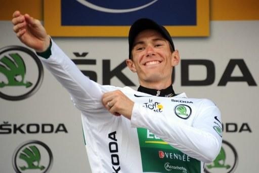 Pierre Rolland was thrilled to keep the white jersey of best young rider.