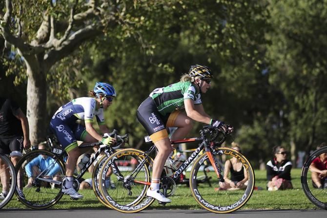 Annette Edmondson in the sprinters jersey