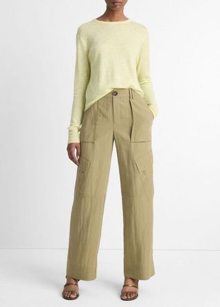 Mid-Rise Fluid Cargo Trouser