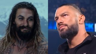 Jason Momoa as Aquaman in Justice League/Roman Reigns in WWE